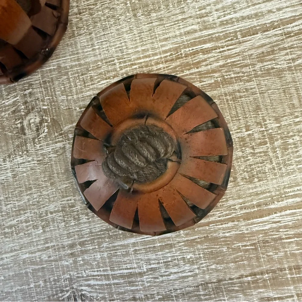 Brown Lantern Shaped Jar with Lid, UGC